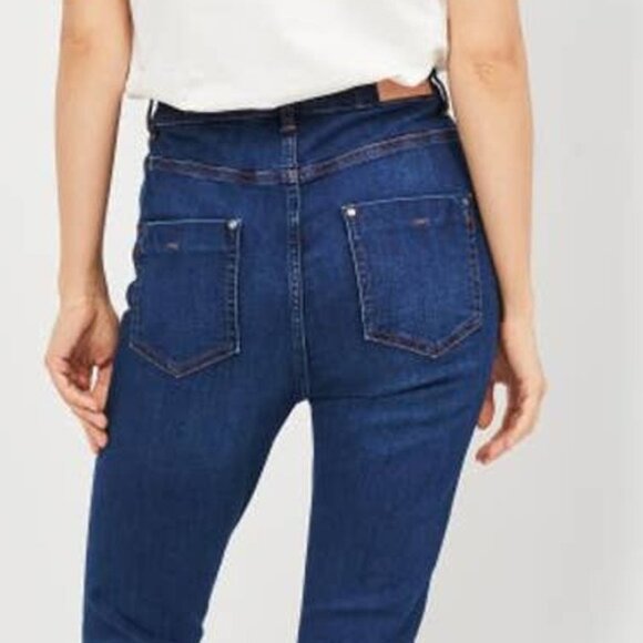 ZARA Hi Rise Denim Skinny Jeans Sz 4 Blue - Picture 3 of 7